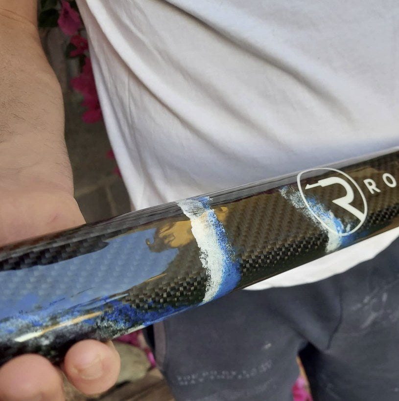 Rocco logo on a hand-painted barrel
